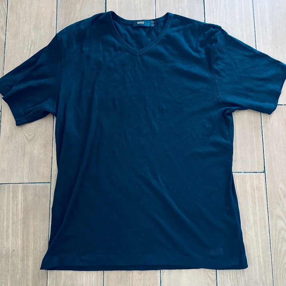 Hugo Boss Logo Graphic T-shirt Men Short Sleeve Black XL
